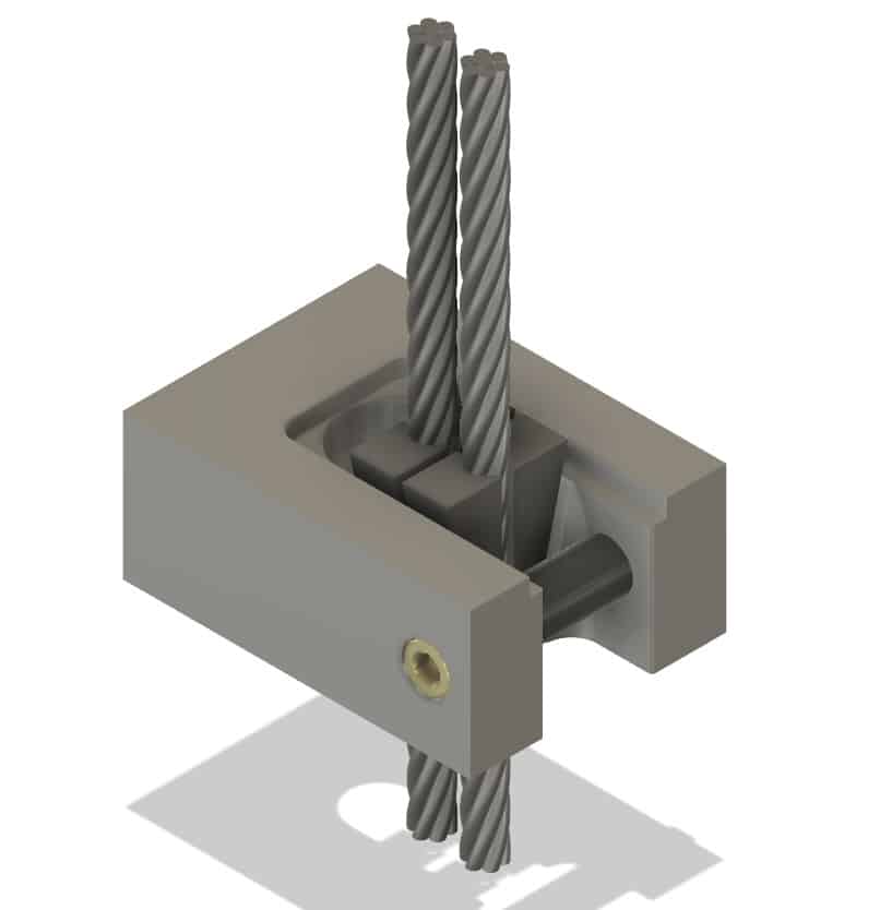 Flat Wedge Lock-off Anchor - 2 cables