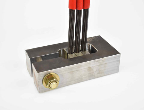 Flat Wedge Lock-off Anchor - 3 cables