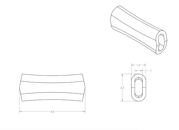 half inch dog bone anchor drawing
