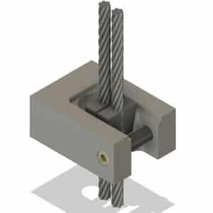 FWLO2 <br>Flat Wedge Lock-off Anchor – 2 cables
