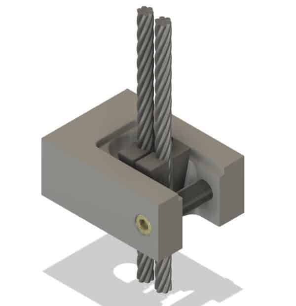flat wedge lock-off anchor 2 anchors
