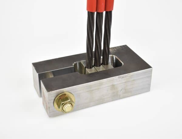Flat Wedge Lock-off Anchor - 3 cables